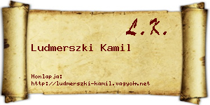 Ludmerszki Kamil névjegykártya